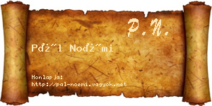 Pál Noémi névjegykártya